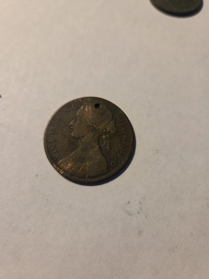 Moeda de 1 centavo Grã-Bretanha 1862, Era Rainha Vitória - Imagem 2 de 2