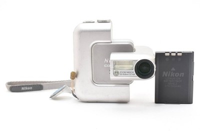 NIKON COOLPIX SQ Digital Camera Silver Tested Working Body Only Rare