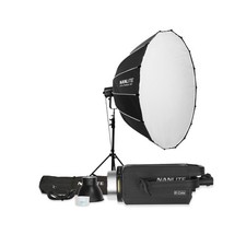 Nanlite FS-300B Bi-Color LED Monolight 150 Quick-Open Softbox 59in Bundle PRO