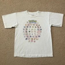 Vintage1999 Pokemon Rare 52-101 T Shirt White Youth Size Large Adult Small