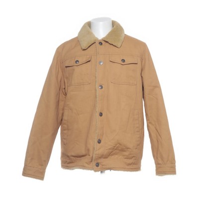 Shearling Jacke, Herren, Größe: L, Beige, Baumwolle/Polyester, Einfarbig #SRb
