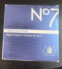 No7Lift  Luminate Triple Action Night Cream 1.69 fl oz 0969