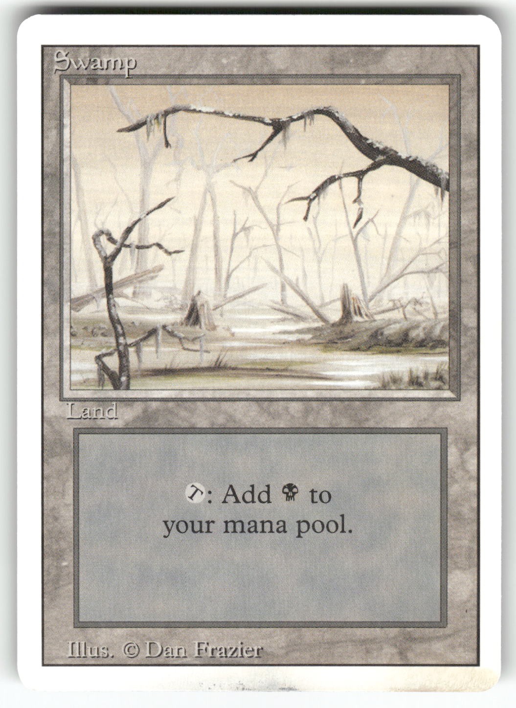 Swamp (B) Revised Edition Land Magic: the gathering Lightly played