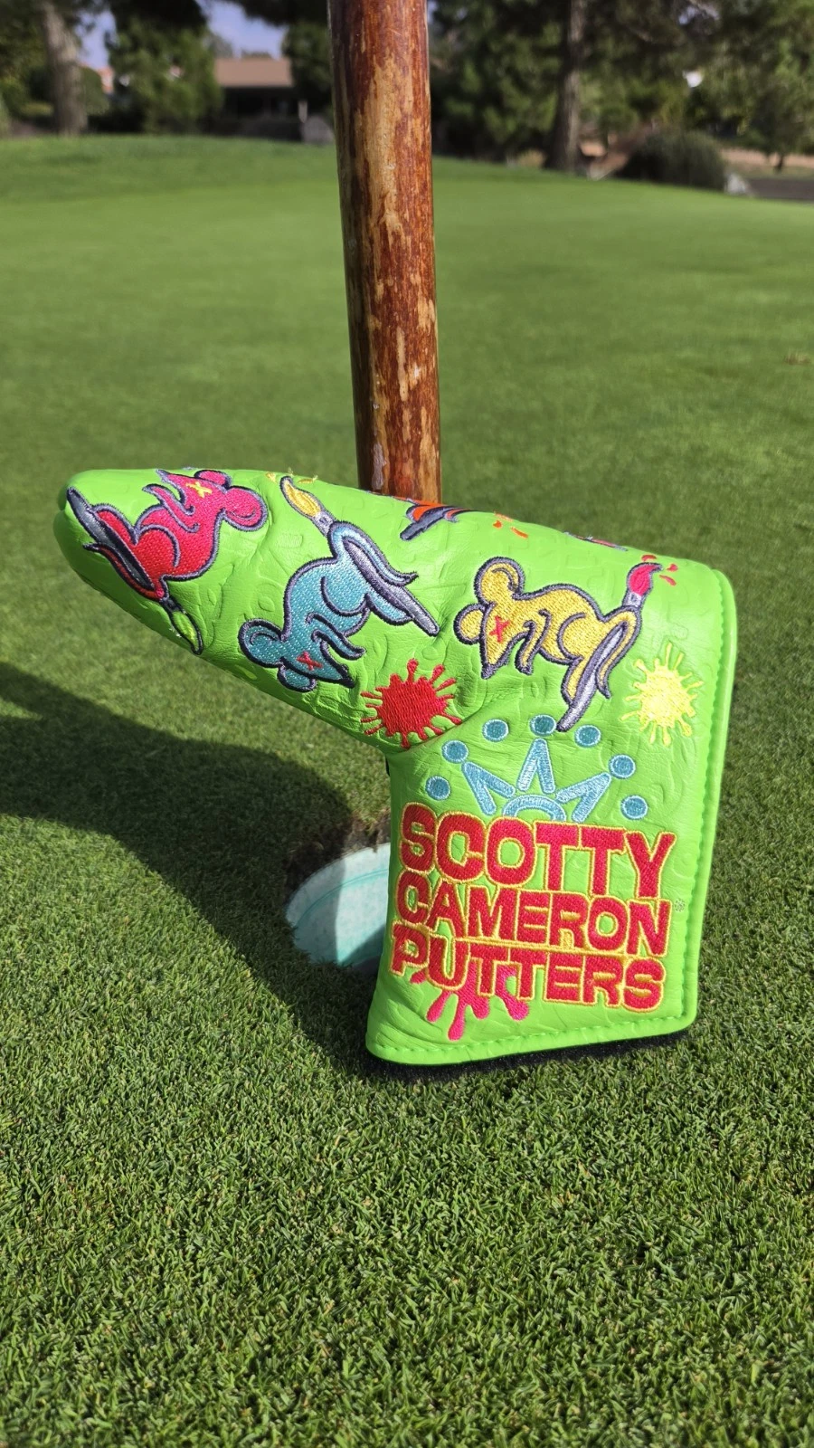 Scotty Cameron Gallery Exclusive TOUR RAT PAINTER Lime Green Blade Headcover NEW