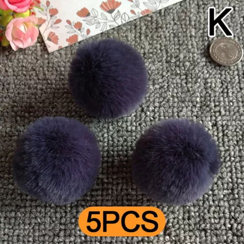 LOTTO 5 PEZZI 4-5 cm imitazione pelliccia sintetica pom pom palla per cappello lavorato a maglia berretti berretto - Foto 13 di 42