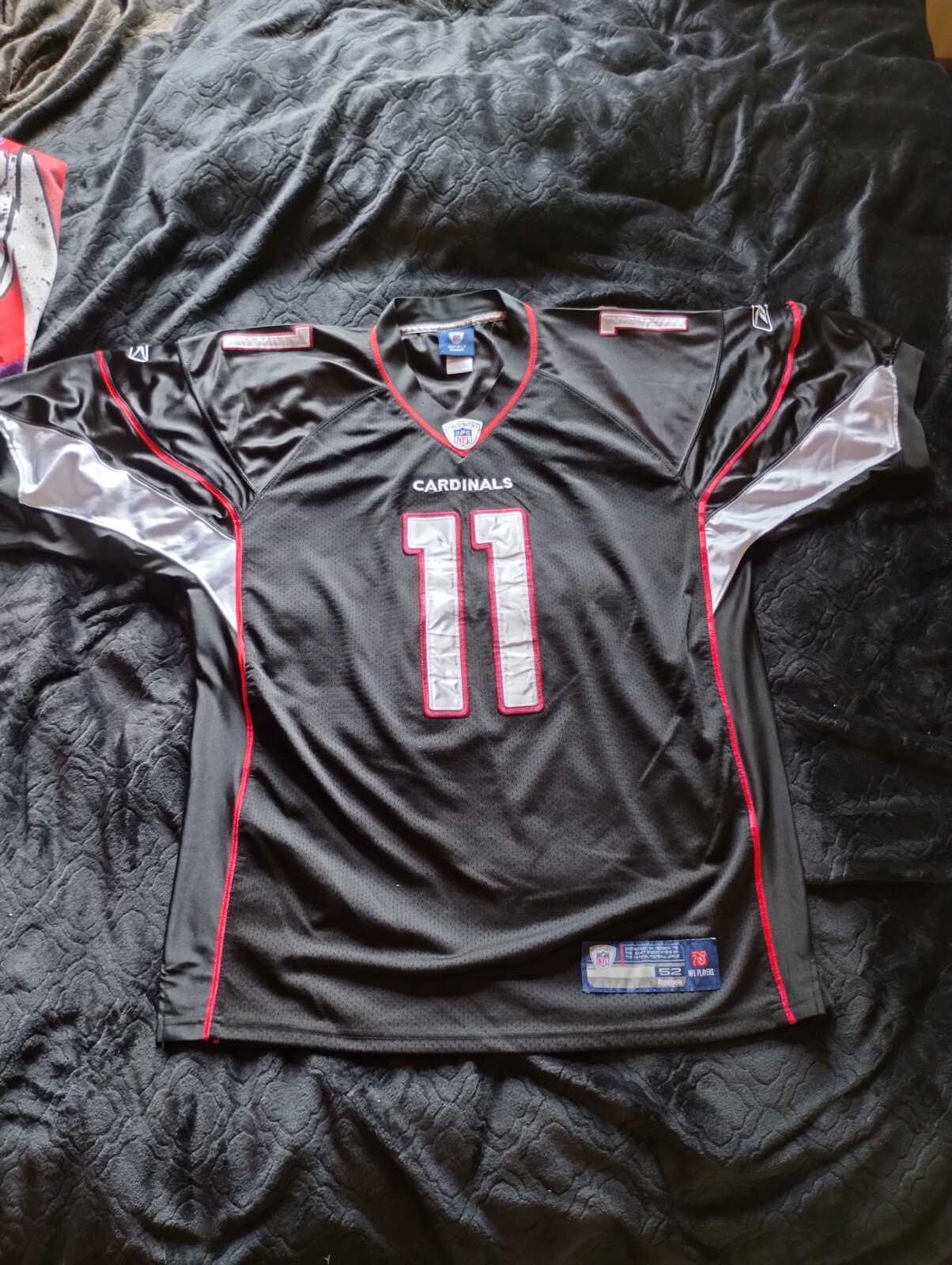 Arizona Cardinals Larry Fitzgerald Stitched On Field NFL Jersey Black Sz 52