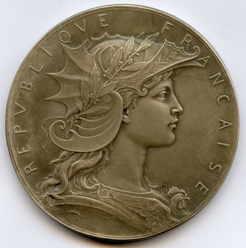 Francia Marianne Revólver Premio de Tiro Medalla de Plata por Dubois 50mm 70gr ¡Caja!!! - Imagen 2 de 6