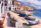 MISITU Jigsaw Puzzle 1000 Piece Puzzle Landscape Painting Coastal 26 x 38 cm