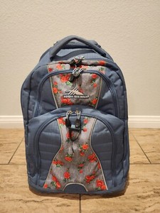 HIGH SIERRA FREEWHEEL WHEELED BACKPACK - DENIM ROSE/GRAPHITE BLUE