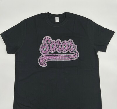 Alpha Kappa Alpha SOROR Rhinestone Bling T-Shirt Size XL