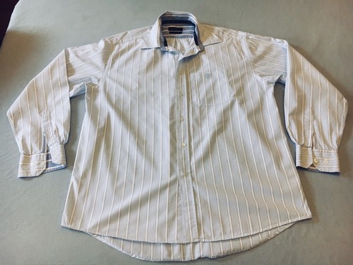 HENRI LLOYD, Blue Stripe-Button Down Collar-Shirt. Size XL Classic Fit - Picture 3 of 15