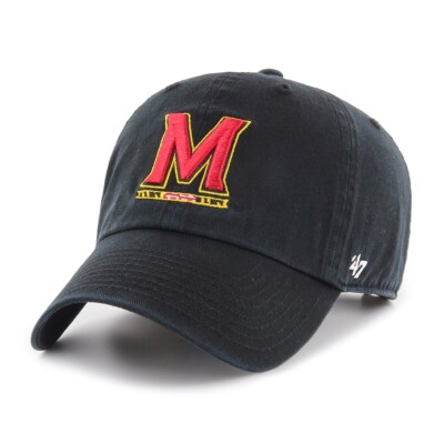 Maryland Terrapins 47 Brand Clean Up Adjustable Hat - Black - M