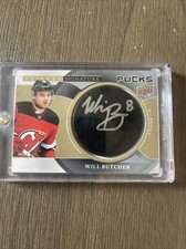 18/19 TRILOGY PUCKS SIGNATURE WILL BUTCHER AUTO DEVILS