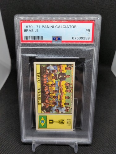 1970-71 Panini Calciatori Brasile Team Pele Jairzinho Rivelino PSA 1 RARE LOWPOP