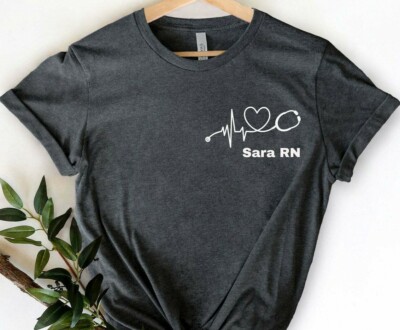 NEW! RN LPN Nurse Your Title Your Name Custom Med Personal T