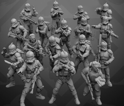 Star Wars Legion Clone Trooper Marksmen (Proxy Models) - Phase 1 and 2 Clones