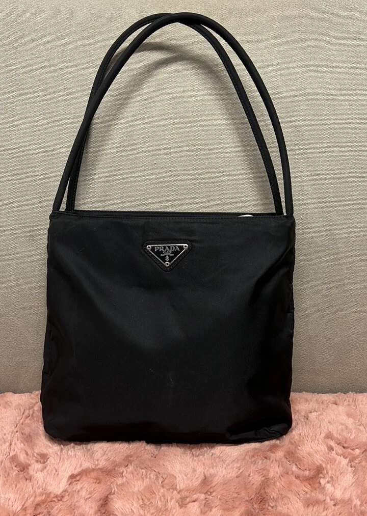 Prada Mini Tote Bag Nylon Black Handbag Bag