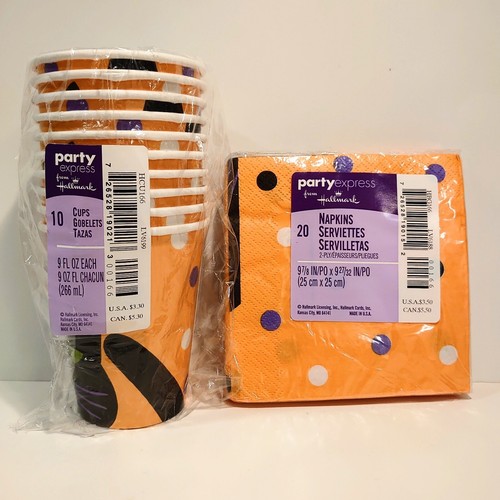 Hallmark Party Express Halloween 10 x 9oz Cups & 20 Napkins - Picture 2 of 2