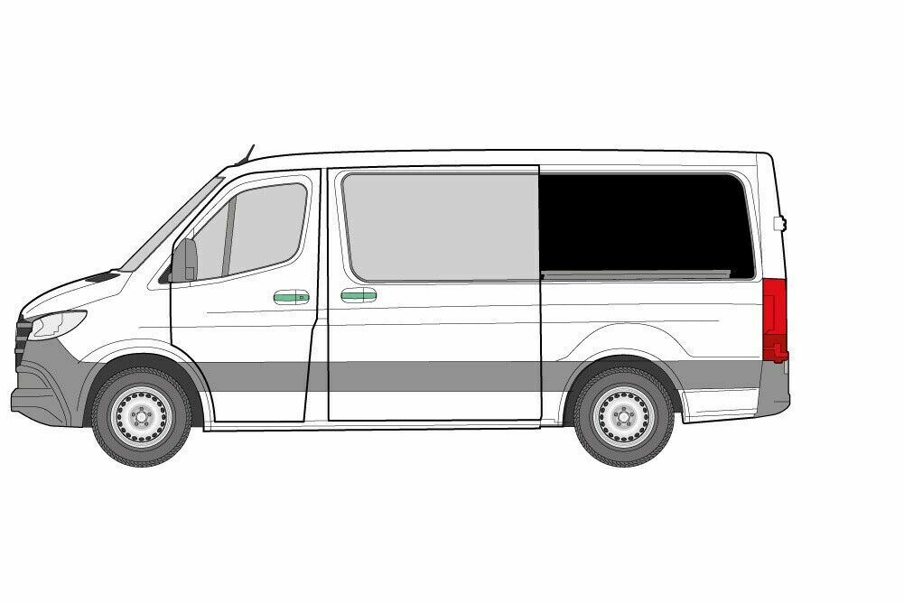 Curtains for Left Rear Side Window VW Crafter MWB 2006-2017