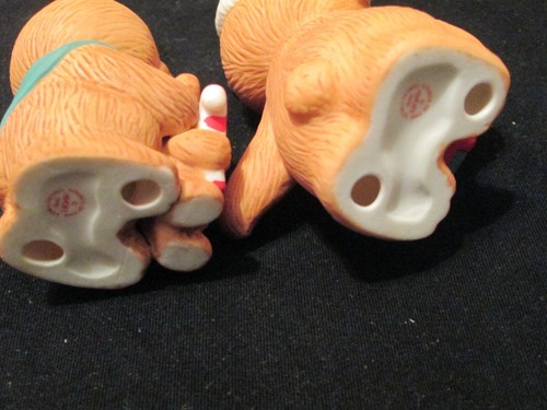 Avon Holiday Hugs Porcelain Bear Figurine Set Of 2 - Picture 6 of 10