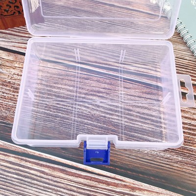 Detachable 6 Grids Clear Compartment Plastic Storage Box Jewelry Bead Container