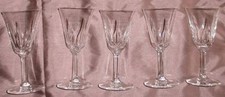 SAINT LOUIS : 5 (ou 10)  verres à vin de bordeaux en cristal modèle CERDAGNE