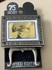 RARE LE OLD Disney Pin WDW Mickey's 75th Anniversary POM Mail Pilot Easel