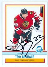 Troy Brouwer autographed hockey card 2009 O Pee Chee #5 French Canadian