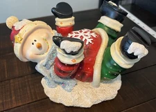 Musical Snowman Christmas Holiday Decor Statue Figurine Jingle Bells Chng Color