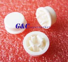 100PCS White Round Tactile Button Caps For 12 12 7.3mm Tact Switches J4