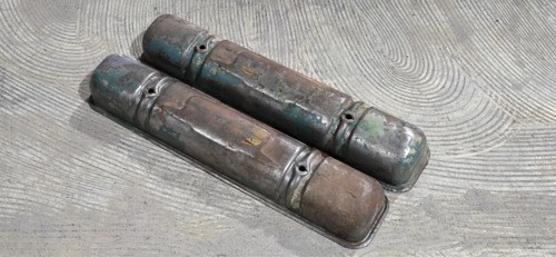 1953 1954 322 Buick Nailhead Valve covers PAIR Original embossed nice steel