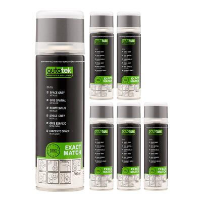 Autotek Exact Match schnelltrocknender Aerosol-Sprühlack BMW Spacegrau 300 ml x6