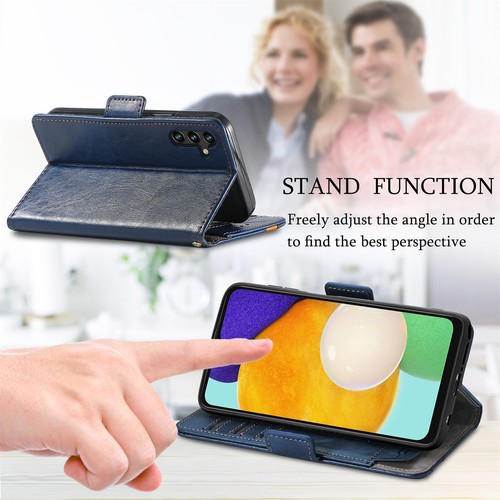 For Samsung Galaxy A06 A16 A26 A36 A56 Men's Vintage Leather Wallet Stand Case - Picture 28 of 85