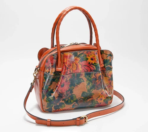 New Patricia Nash Leather Ashford Satchel Bag Purse in Summer Drawing A509533