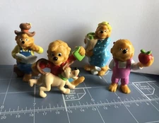 Berenstain Bear Figures Toy Applause PVC Lot 4 PapaMama Brother Sis CakeTopper