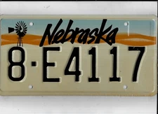 EXPIRED NEBRASKA LICENSE PLATE RANDOM LETTERS/NUMBERS NICE MINT!!!