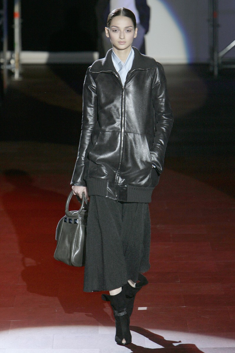 MARC JACOBS ZIP FRONT LEATHER JACKET COAT RUNWAY DARK BROWN 6