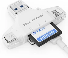 Sd/Micro SD Card Reader for Iphone/Ipad/Android/Mac/Computer/Camera,Portable Mem
