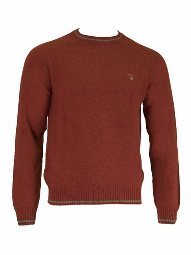 Gant Uomo E.Shetland Lana Maglione Girocollo, Medio Rosso Melange | eBay