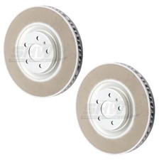 SHW Performance Pair Set of 2 Front 360mm Disc Brake Rotors For Porsche Macan V6