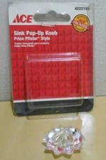 Lot of 2 Clear Acrylic Star Index Button/Handle Caps for Price Pfister 4222105