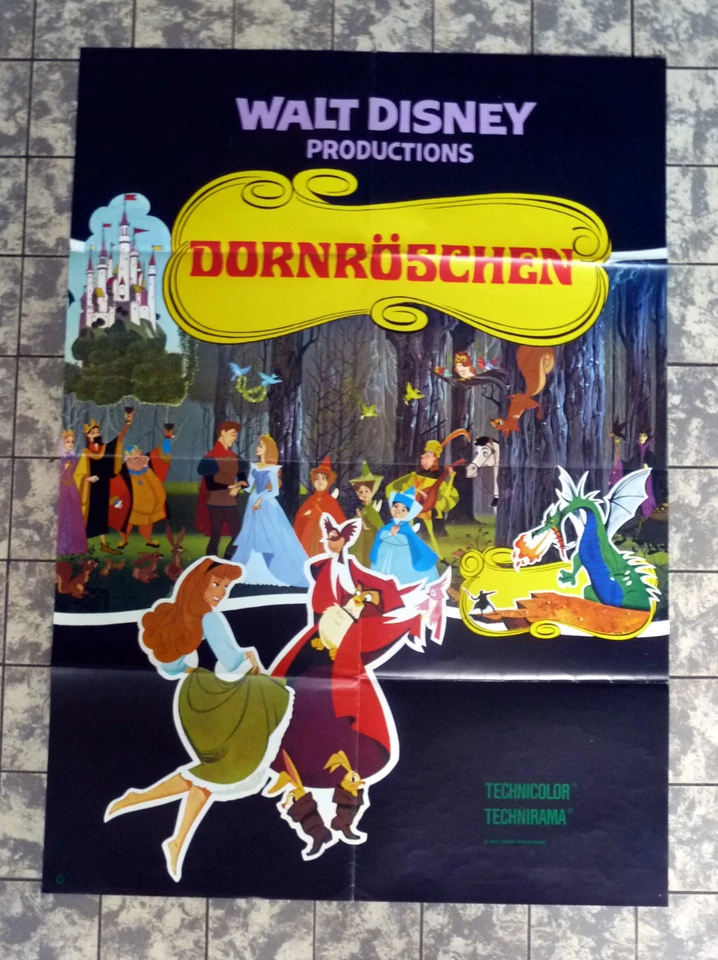 WALT DISNEY * DORNRÖSCHEN - A1-FILMPOSTER German 1-Sheet ´70 Sleeping Beauty - Bild 1 von 1