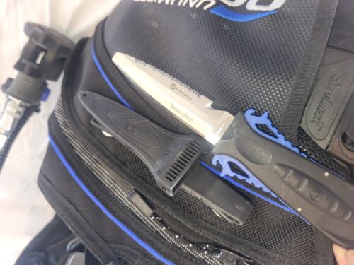 Sea Quest scuba Pro BCD, attached dive knife, vest size Large, good condition - Picture 6 of 6