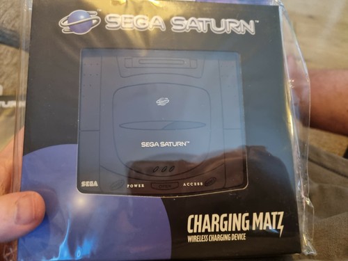 OFFICIAL SEGA SATURN WIRELESS CHARGING MAT matz Samsung iPhone new sealed - Afbeelding 4 van 5