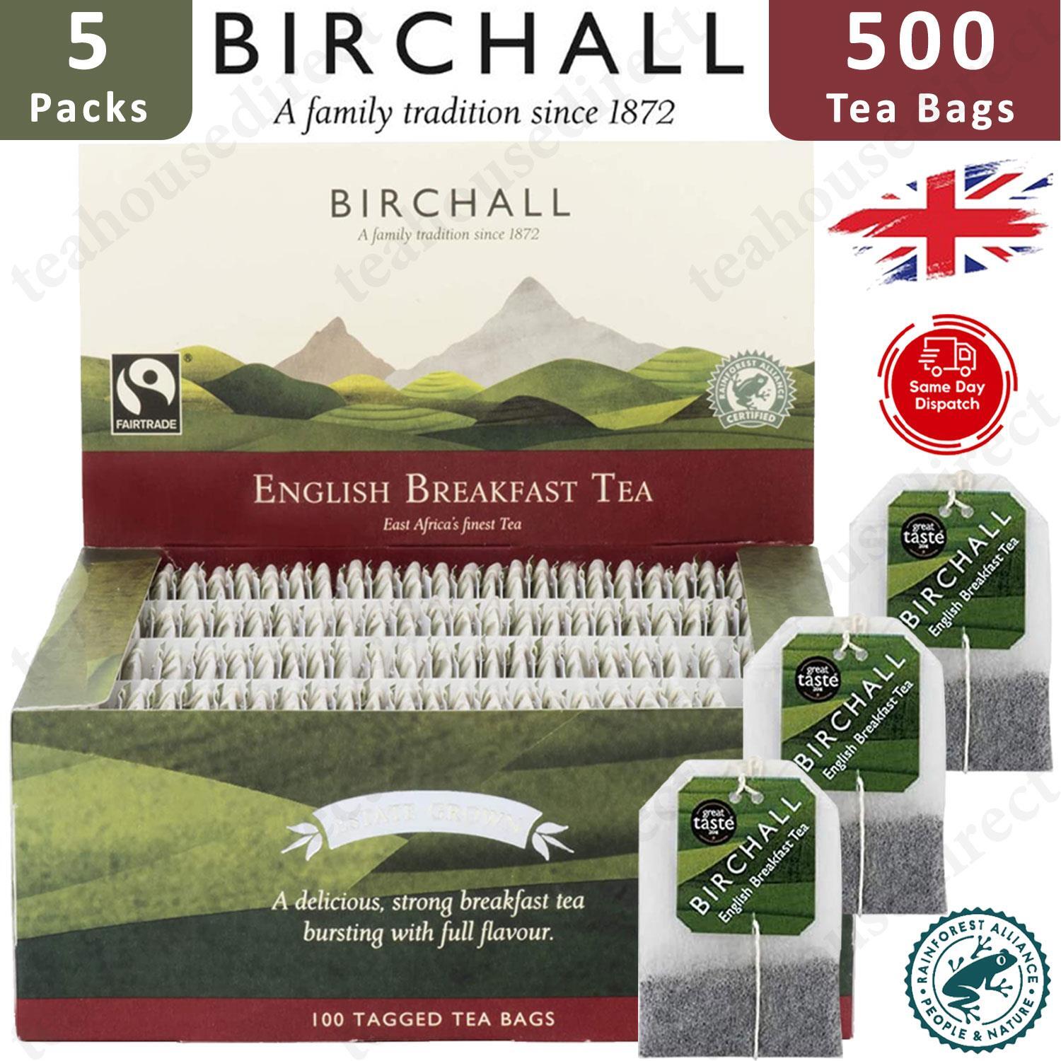 Birchall Fairtrade English Breakfast String & Tagged Tea Bags (500 Tea