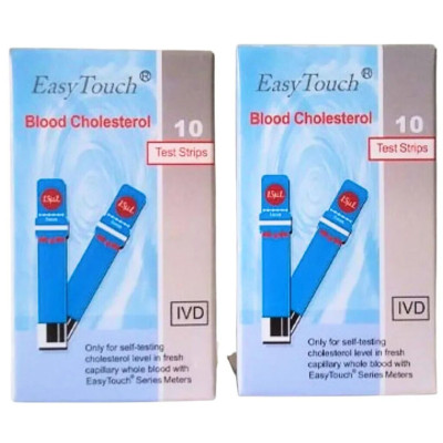 New Easy Touch Test Strips For Cholesterol Level Check - 10 Strips -Ship from US