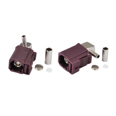 10-Pack Fakra D Female Right Angle Claret Violet Connector for RG174 RG316 Cable