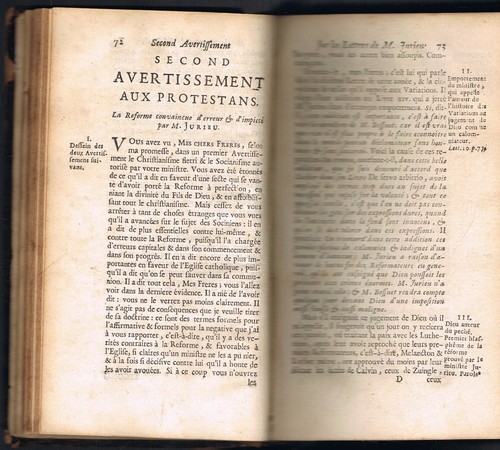 AVERTISSEMENS aux PROTESTANS Lettres de JURIEU par Jacques Benigne BOSSUET 1717 - Picture 8 of 12