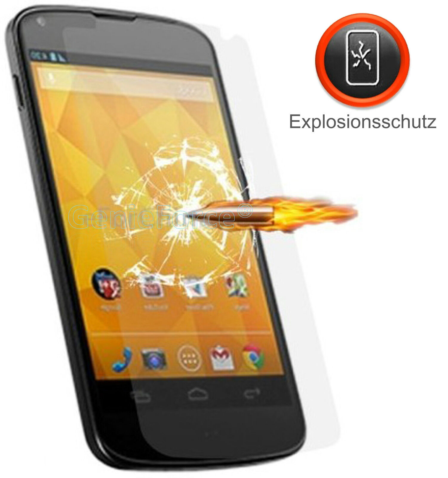 Tempered Glas Schutzglas Schutzfolie Glasfolie für LG Google Nexus 4