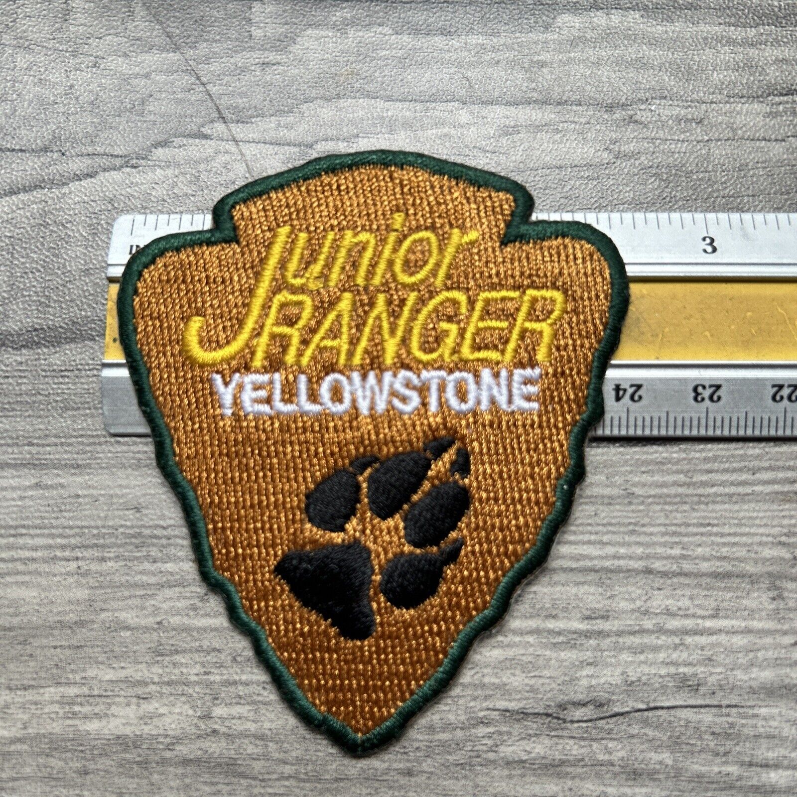 Yellowstone National Park Embroidered Patch  Iron On Arrowhead Jr Ranger 2.5”